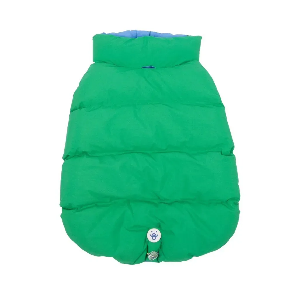 Dog Puffer Jacket Oodles Green Quilted Bubble Hem Small